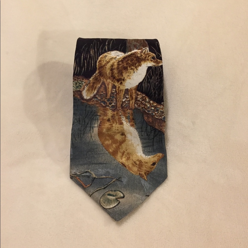 Vintage Red fox tie by endangered species